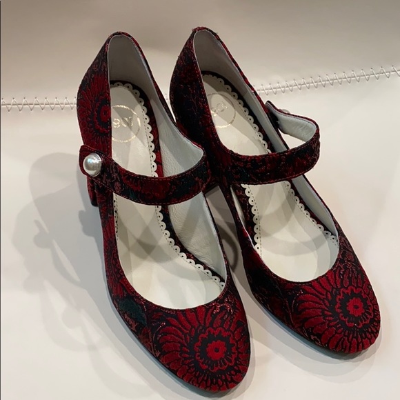 1901 Shoes - 1901 textile Mary Jane style pearl buckle shoes